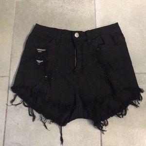 Black high waisted shorts. Size small. Gentle use